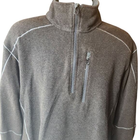 KUHL Sweater Mens XXL Fleece Zip Pullover Hiking Long Sleeve Born In Mountains - Picture 1 of 16